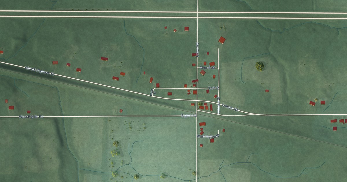 Map of Donaldson, Indiana in 2026