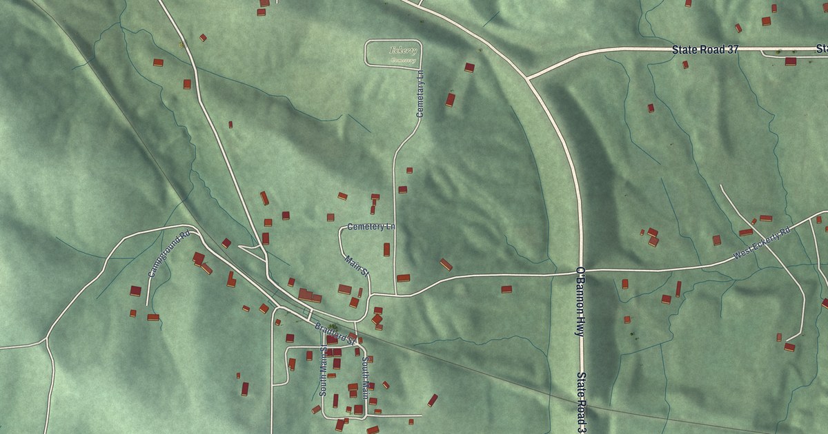 Map of Eckerty, Indiana in 2026