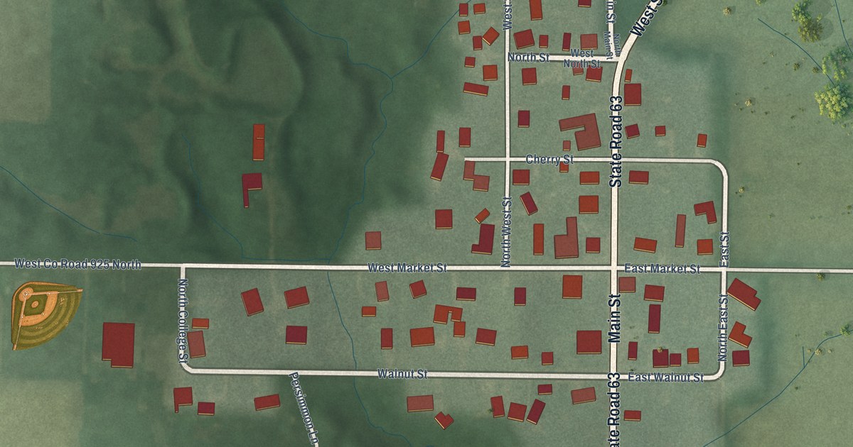 Map of Fairbanks, Indiana in 2026