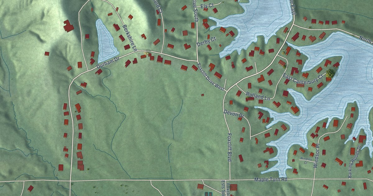 Map of Foxcliff Estates, Indiana in 2026