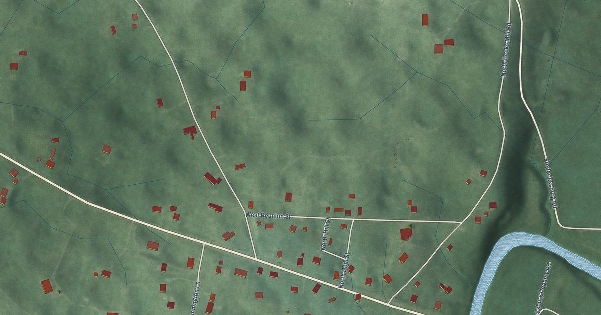 Map of Fredericksburg, Indiana in 2026