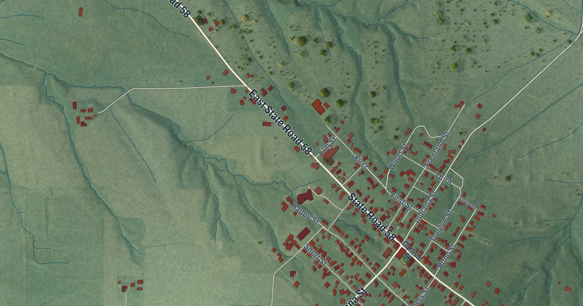 Map of Freelandville, Indiana in 2026