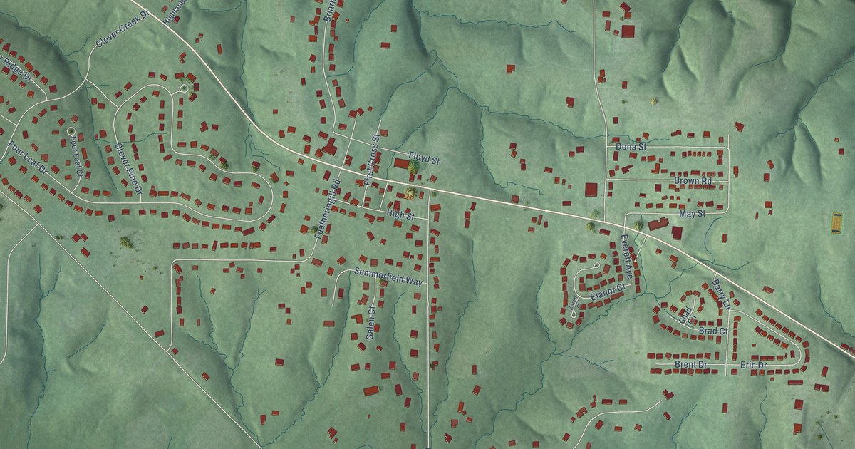 Map of Galena, Indiana in 2026