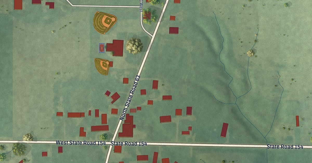 Map of Graysville, Indiana in 2026
