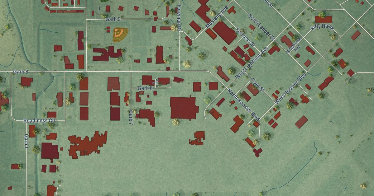 Map of Grissom AFB, Indiana in 2026