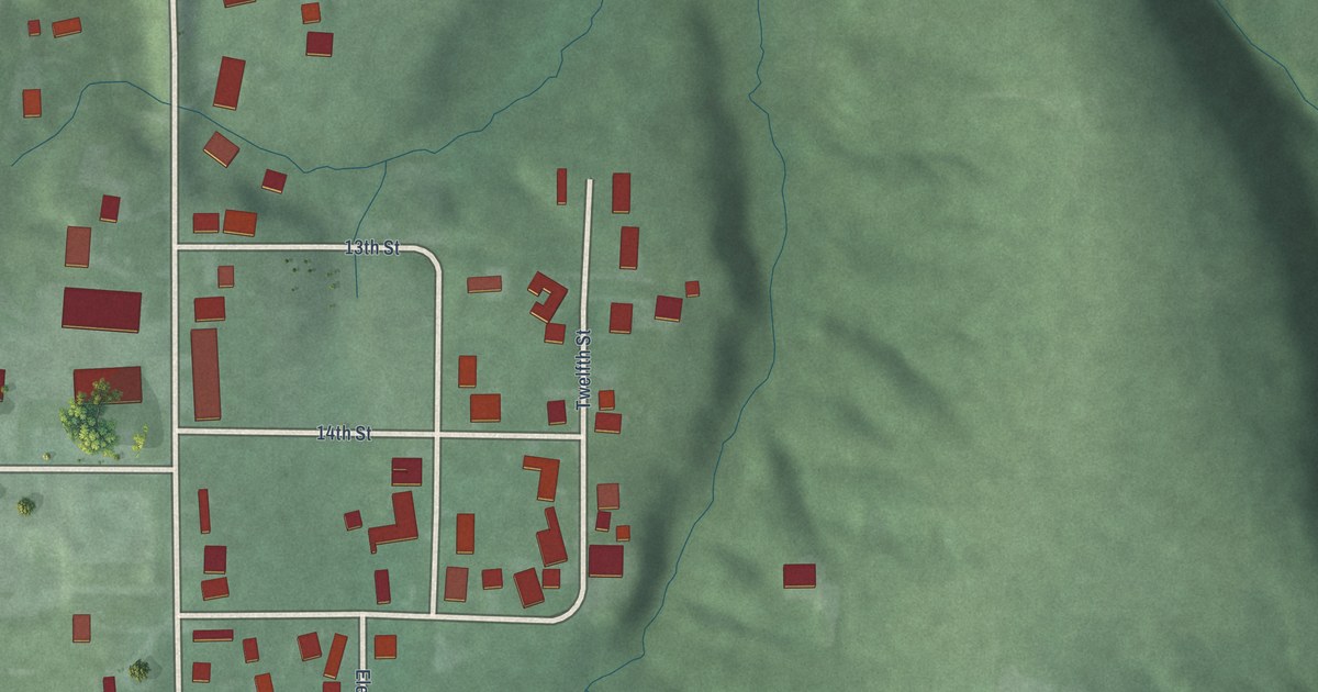 Map of Hashtown, Indiana in 2026