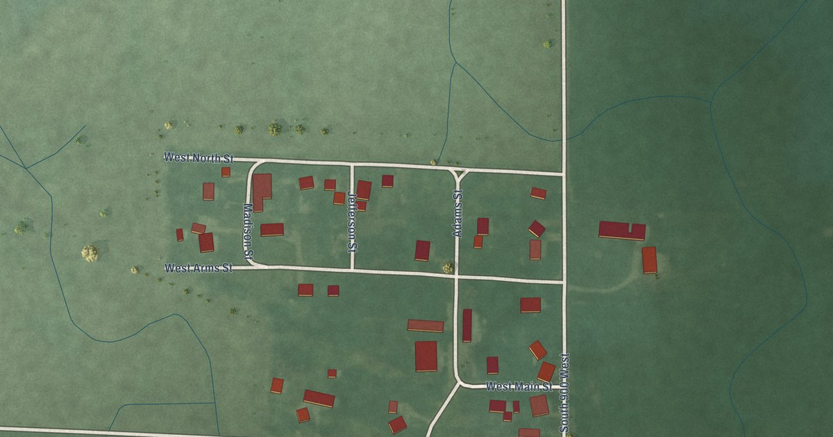 Map of Hedrick, Indiana in 2026