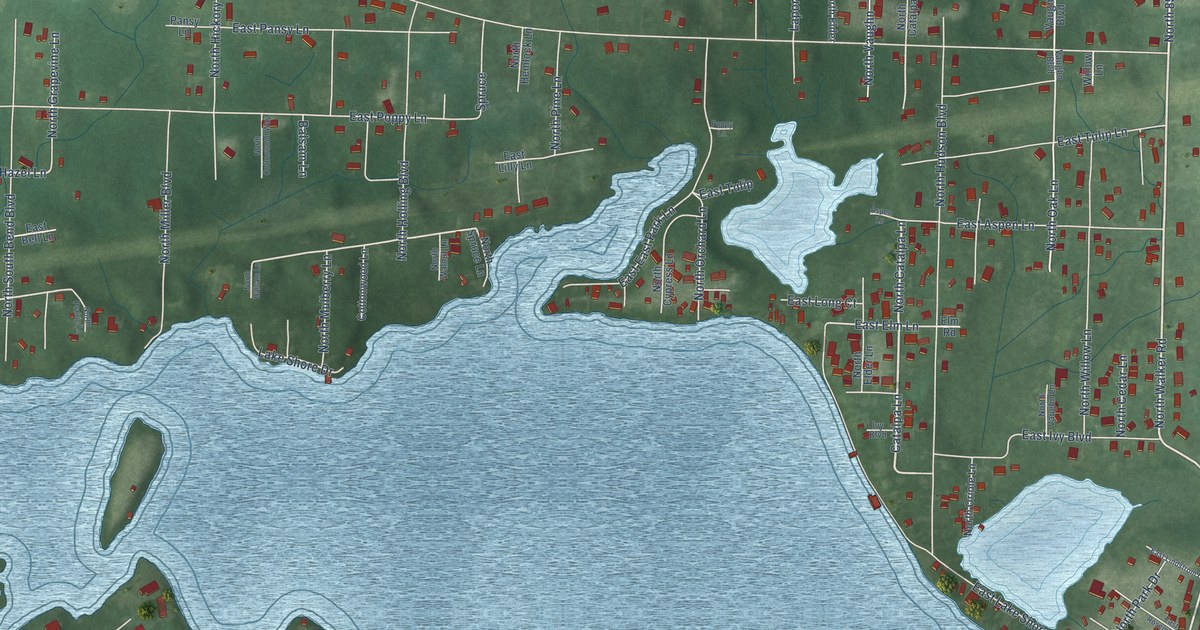 Map of Hudson Lake, Indiana in 2026