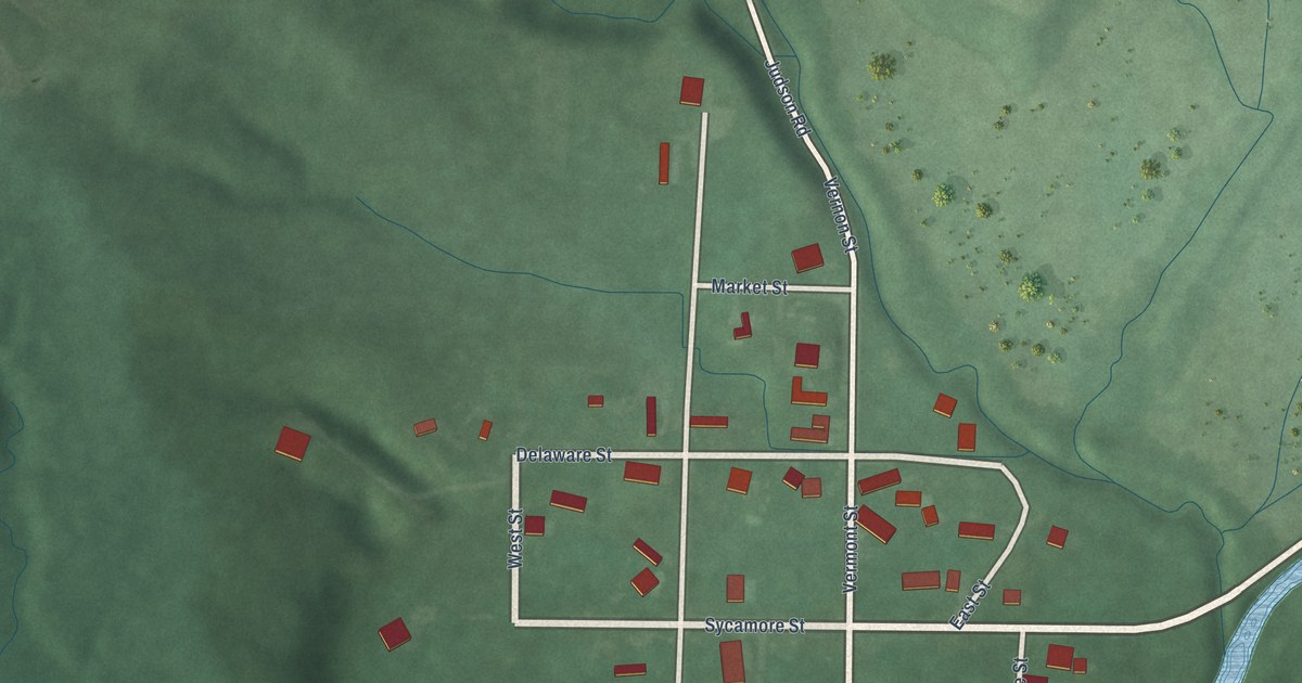 Map of Judson, Indiana in 2026