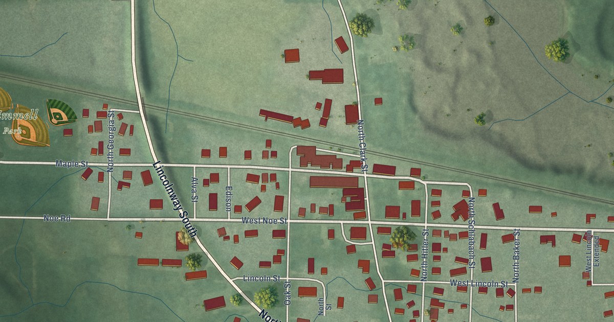 Map of Kimmell, Indiana in 2026