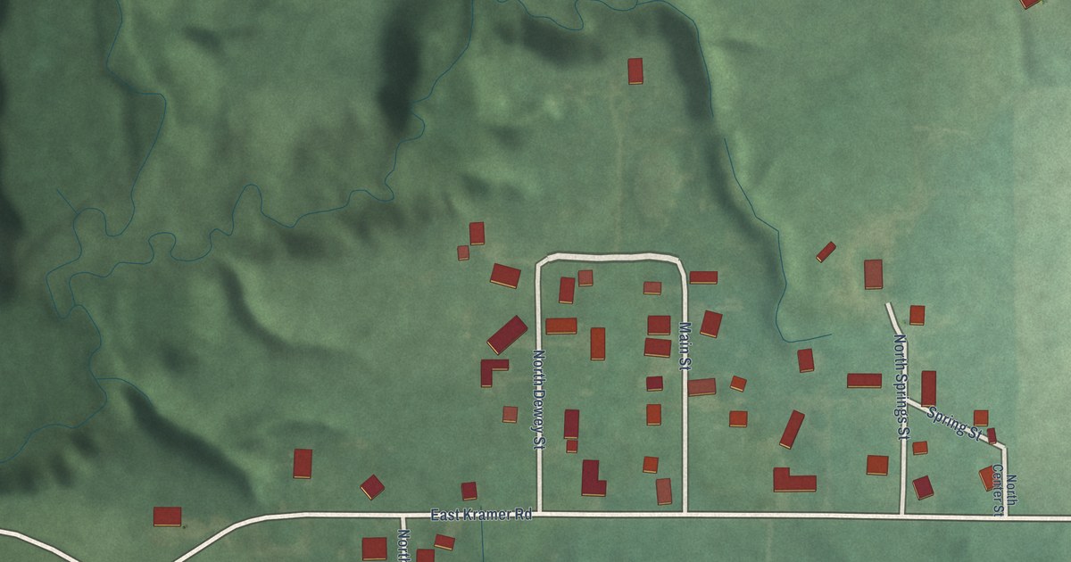 Map of Kramer, Indiana in 2026
