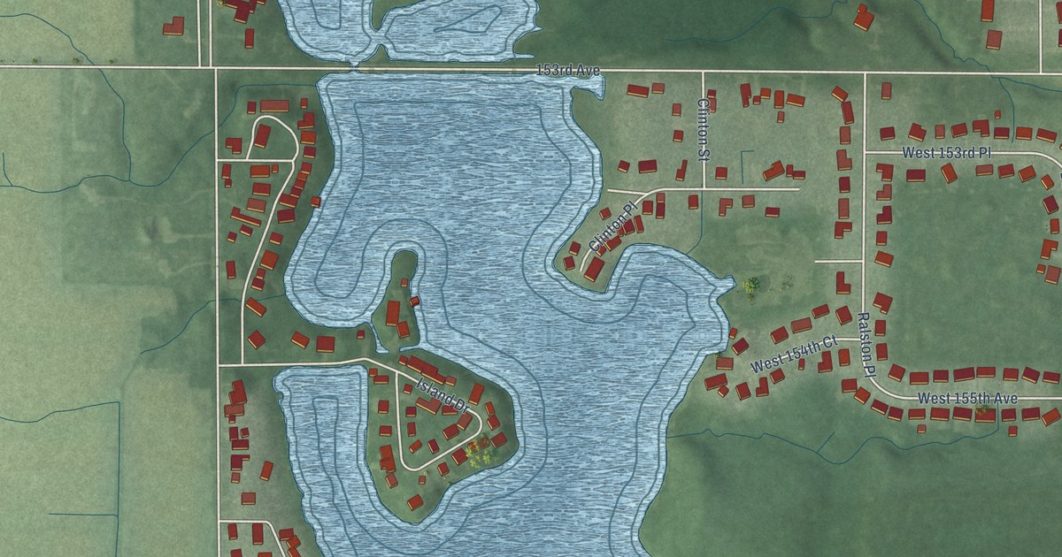 Map of Lake Dalecarlia, Indiana in 2026