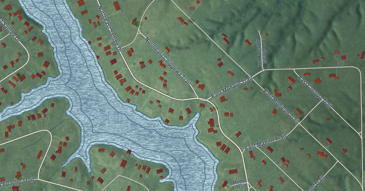 Map of Lake Santee, Indiana in 2026