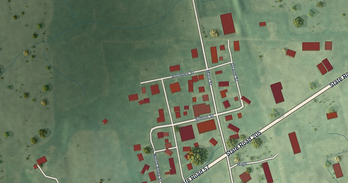 Map of Laotto, Indiana in 2026
