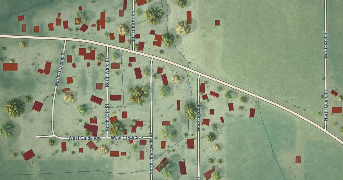 Map of Libertyville, Indiana in 2026