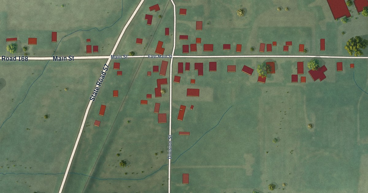 Map of Mackey, Indiana in 2026