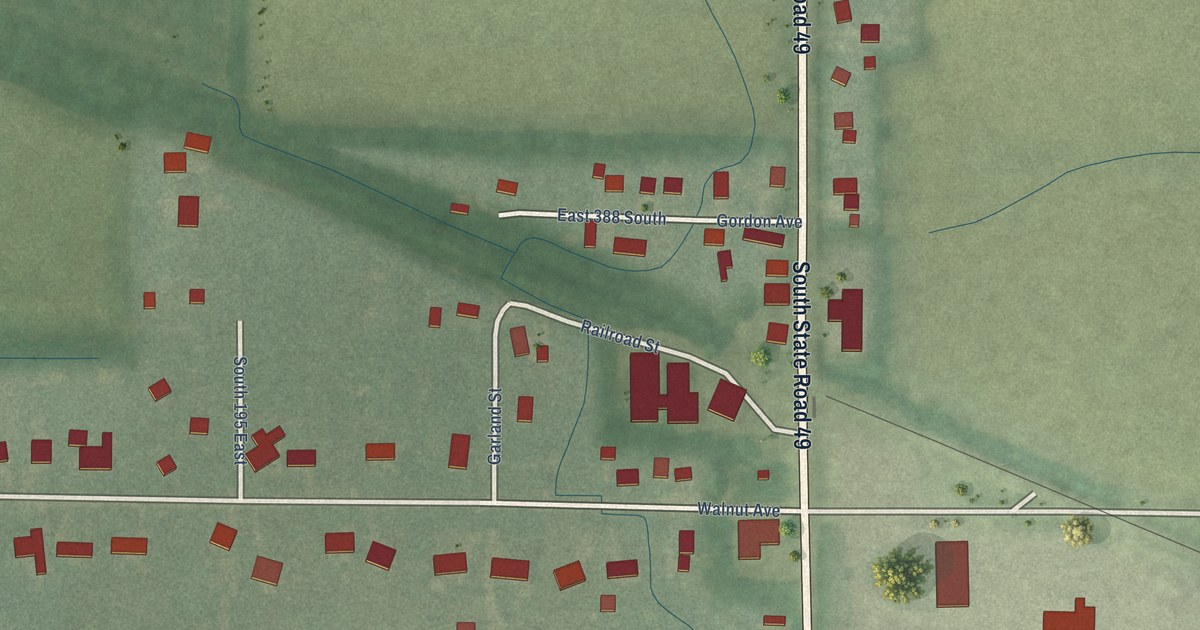 Map of Malden, Indiana in 2026