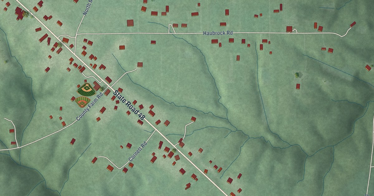 Map of Manchester, Indiana in 2026