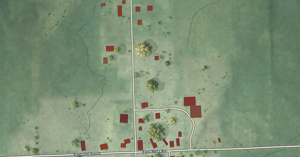 Map of Metz, Indiana in 2026