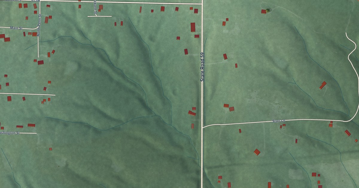 Map of Midland, Indiana in 2026