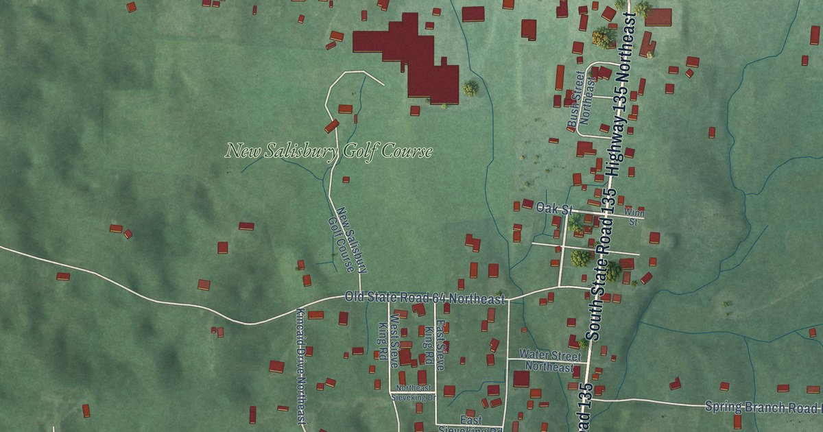 Map of New Salisbury, Indiana in 2026