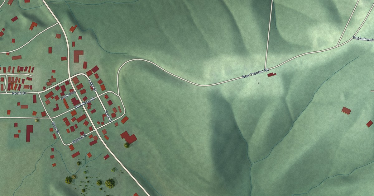 Map of New Trenton, Indiana in 2026