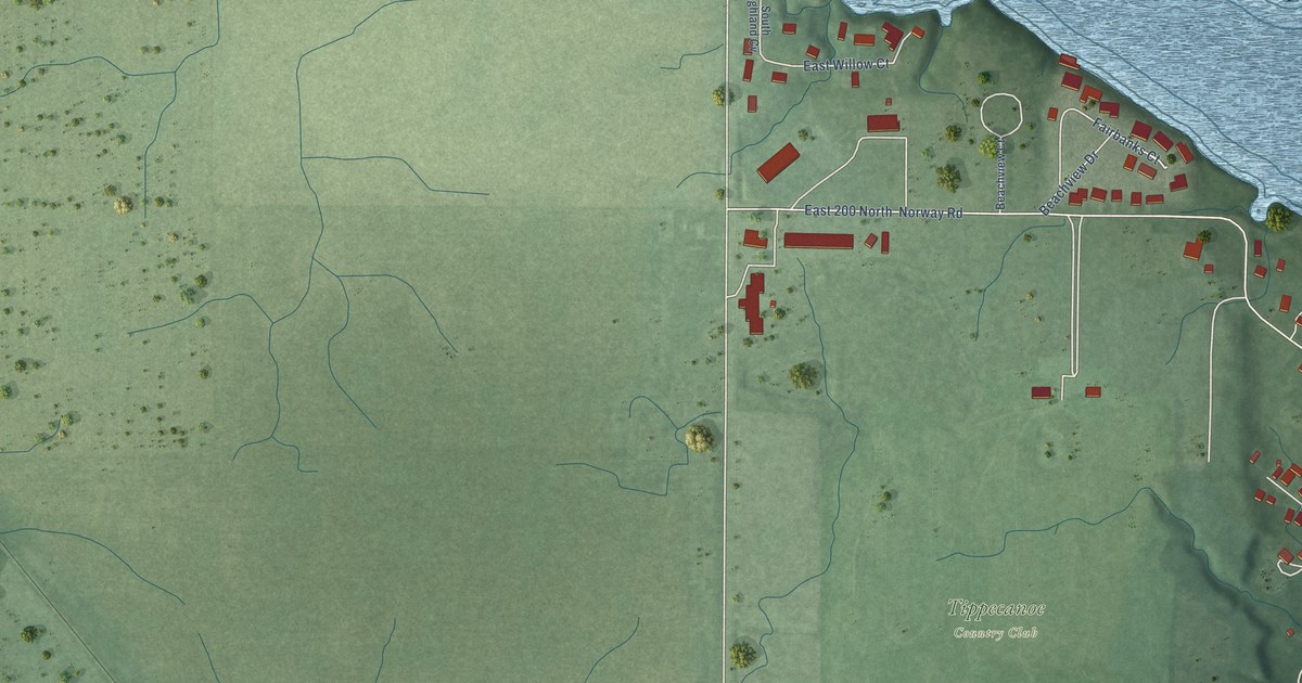 Map of Norway, Indiana in 2026