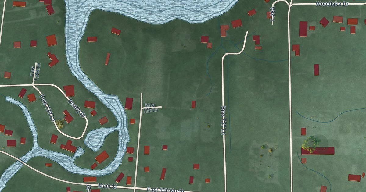 Map of Oswego, Indiana in 2026