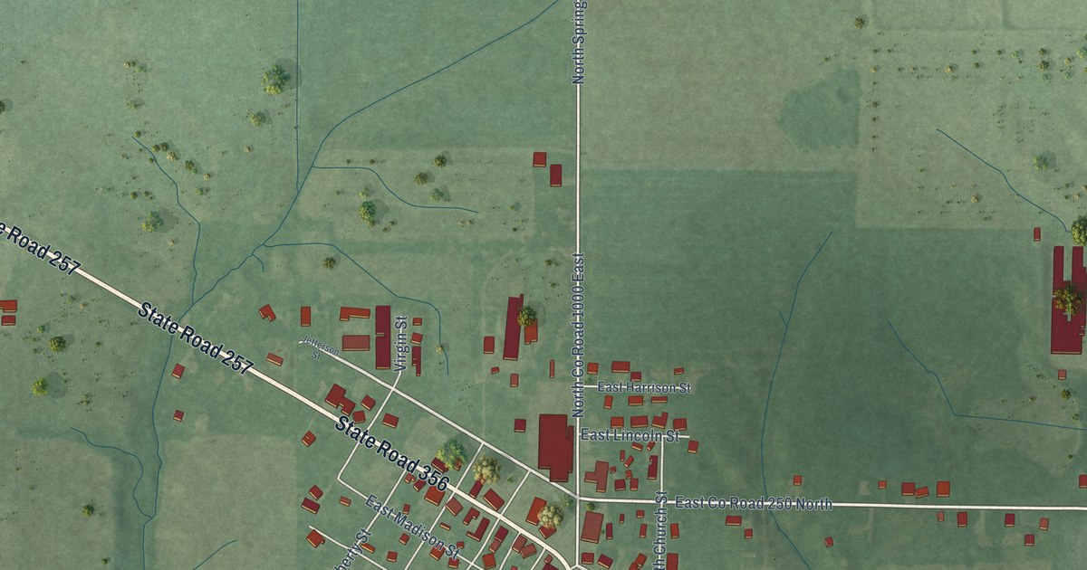 Map of Otwell, Indiana in 2026