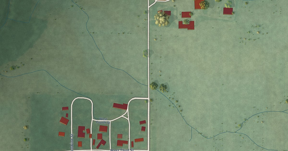 Map of Pence, Indiana in 2026