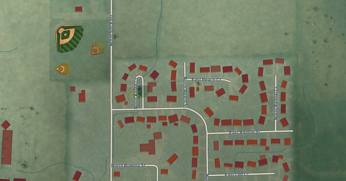 Map of Petersville, Indiana in 2026