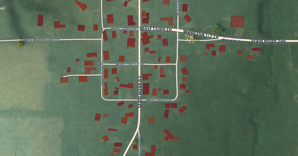 Map of Prairie Creek, Indiana in 2026