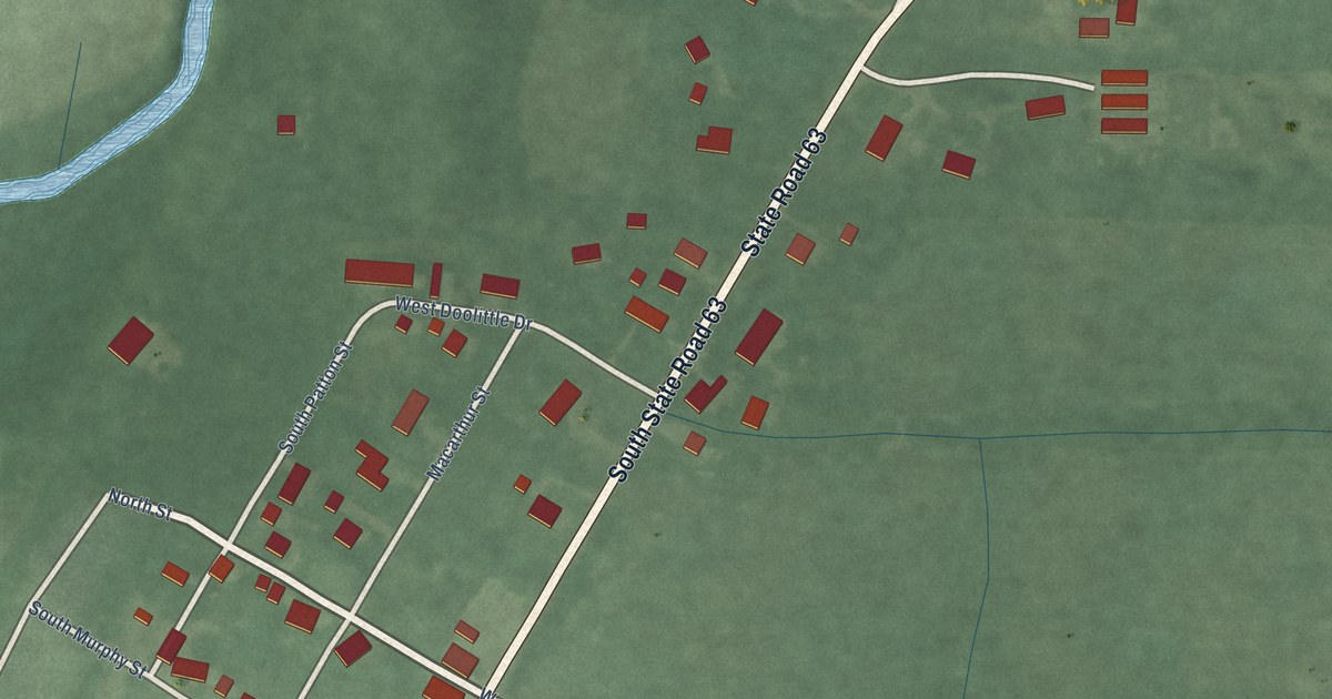 Map of Prairieton, Indiana in 2026