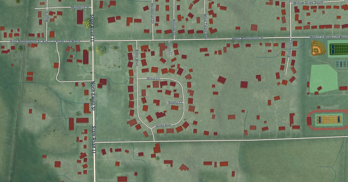 Map of Rockford, Indiana in 2026