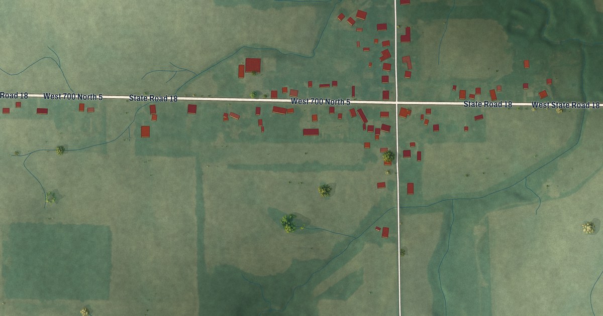 Map of Roll, Indiana in 2026