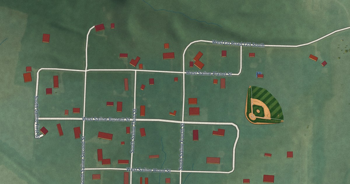 Map of Saline City, Indiana in 2026