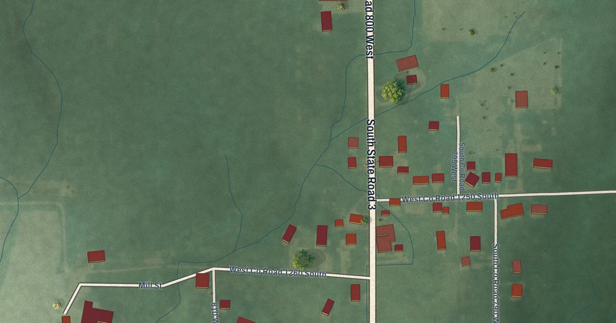 Map of Sardinia, Indiana in 2026