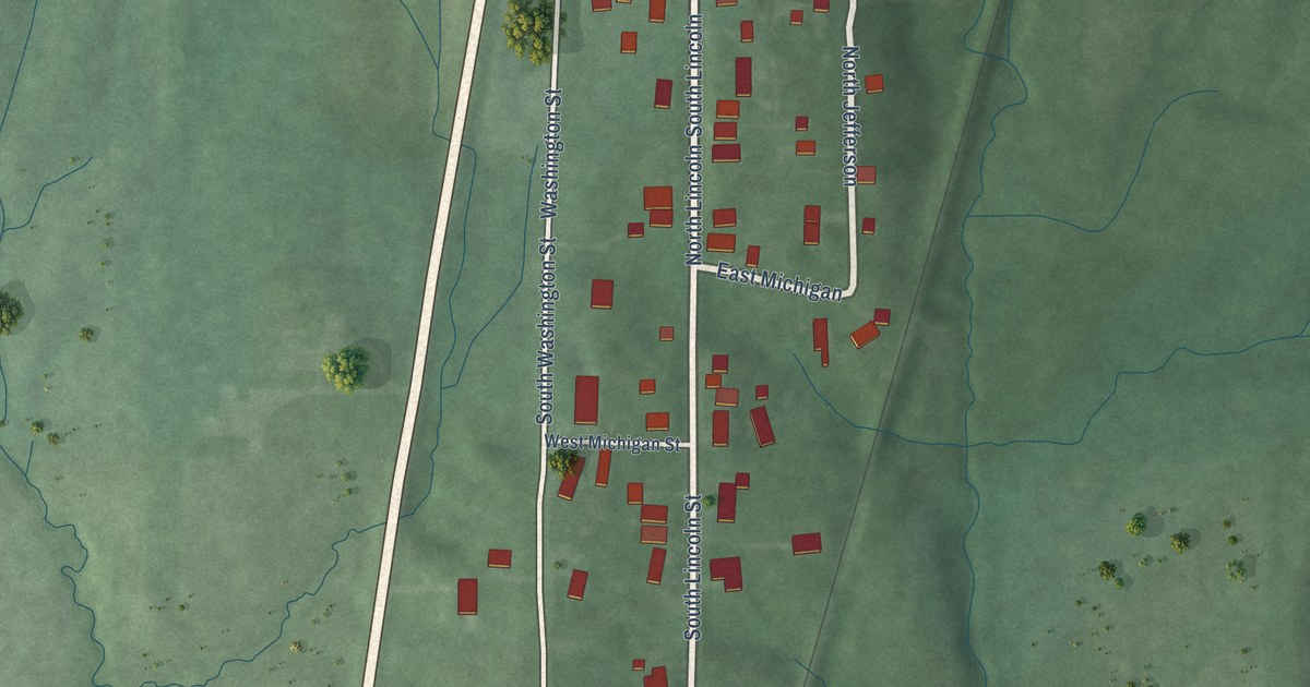 Map of Somerville, Indiana in 2026