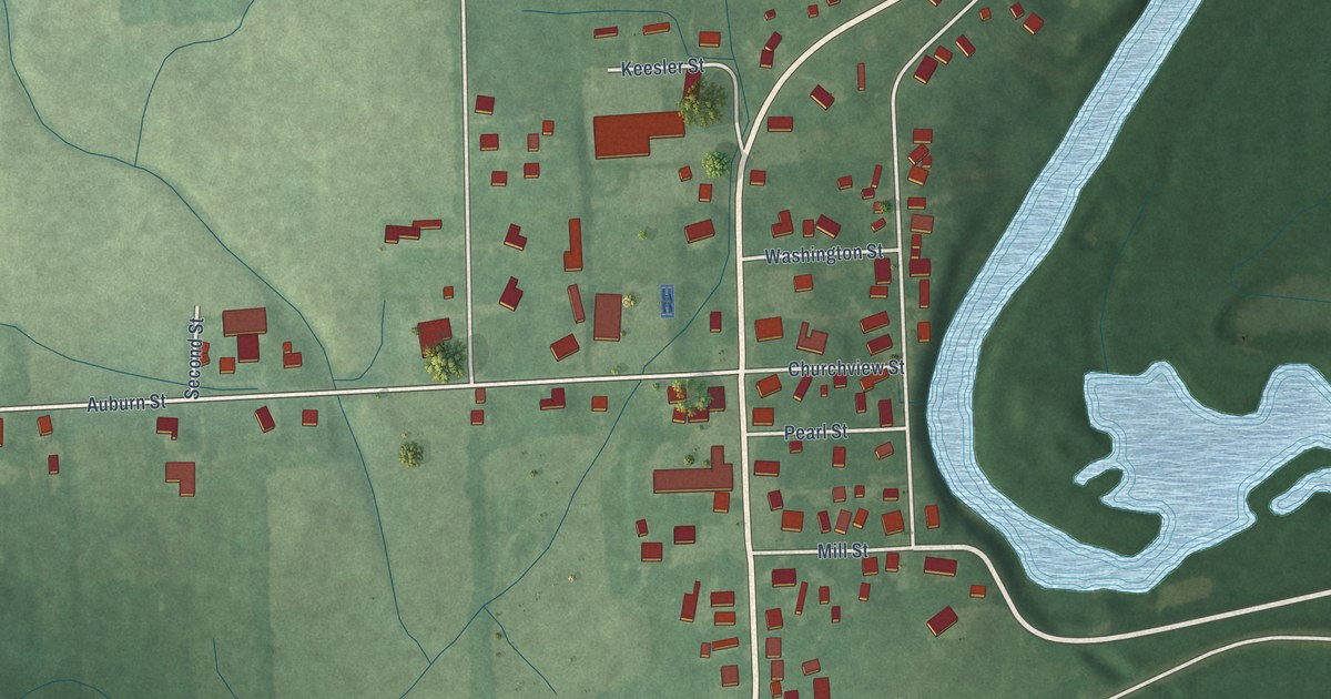 Map of Spencerville, Indiana in 2026