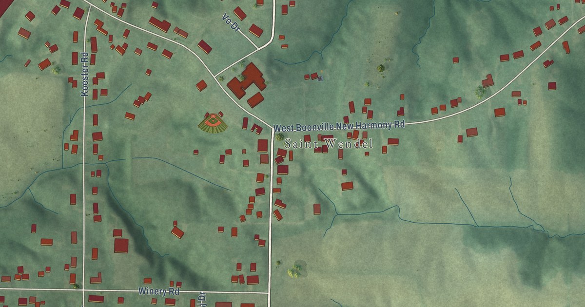 Map of St. Wendel, Indiana in 2026