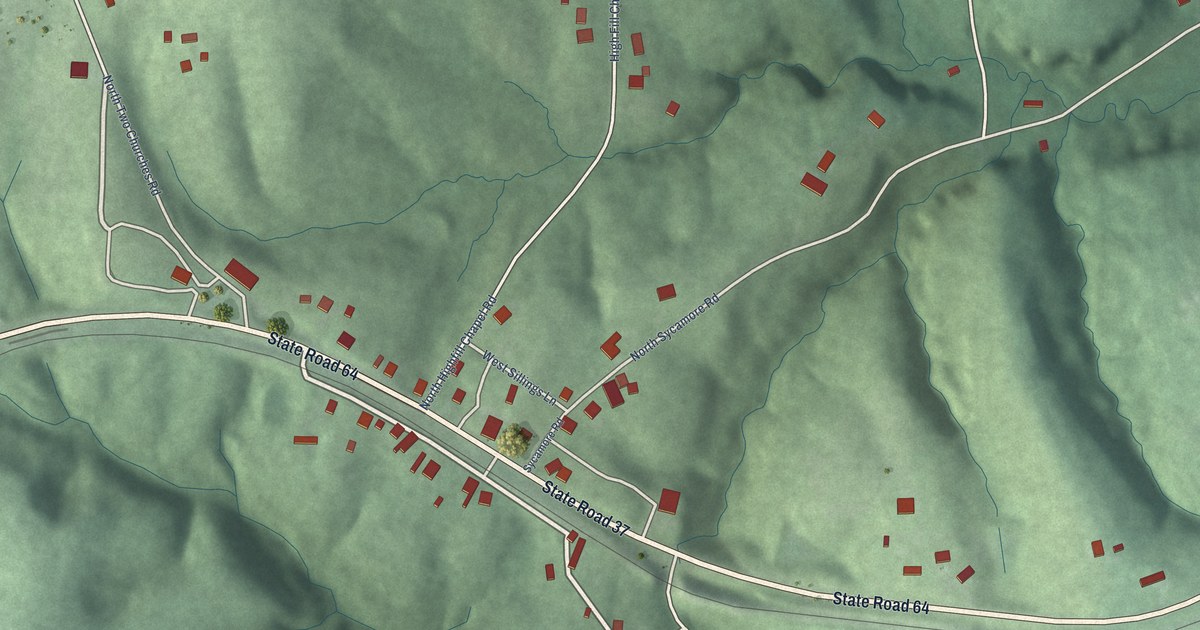 Map of Taswell, Indiana in 2026