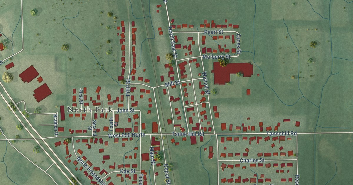 Map of Taylorsville, Indiana in 2026