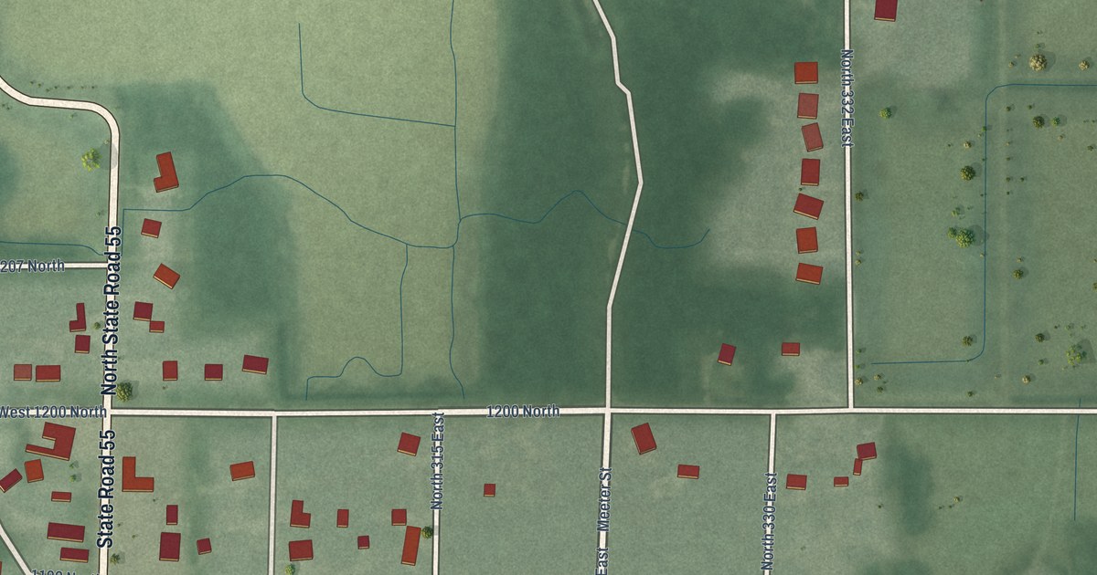 Map of Thayer, Indiana in 2026
