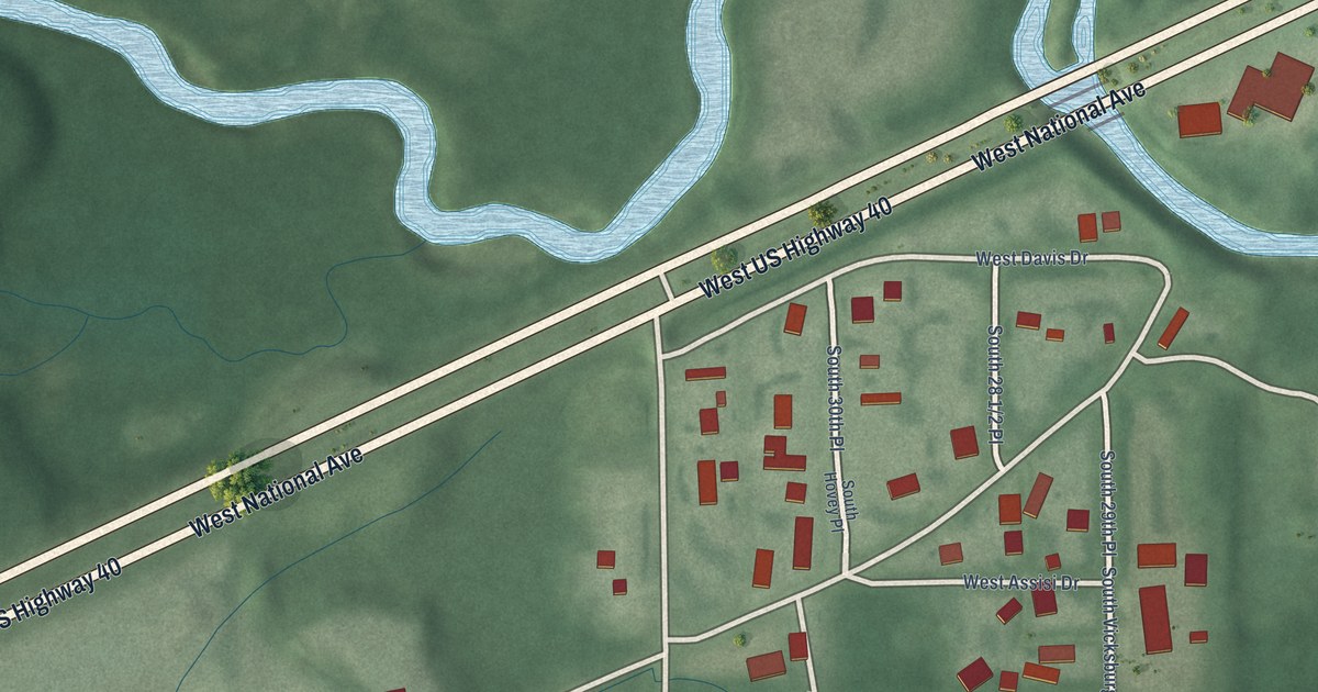 Map of Toad Hop, Indiana in 2026