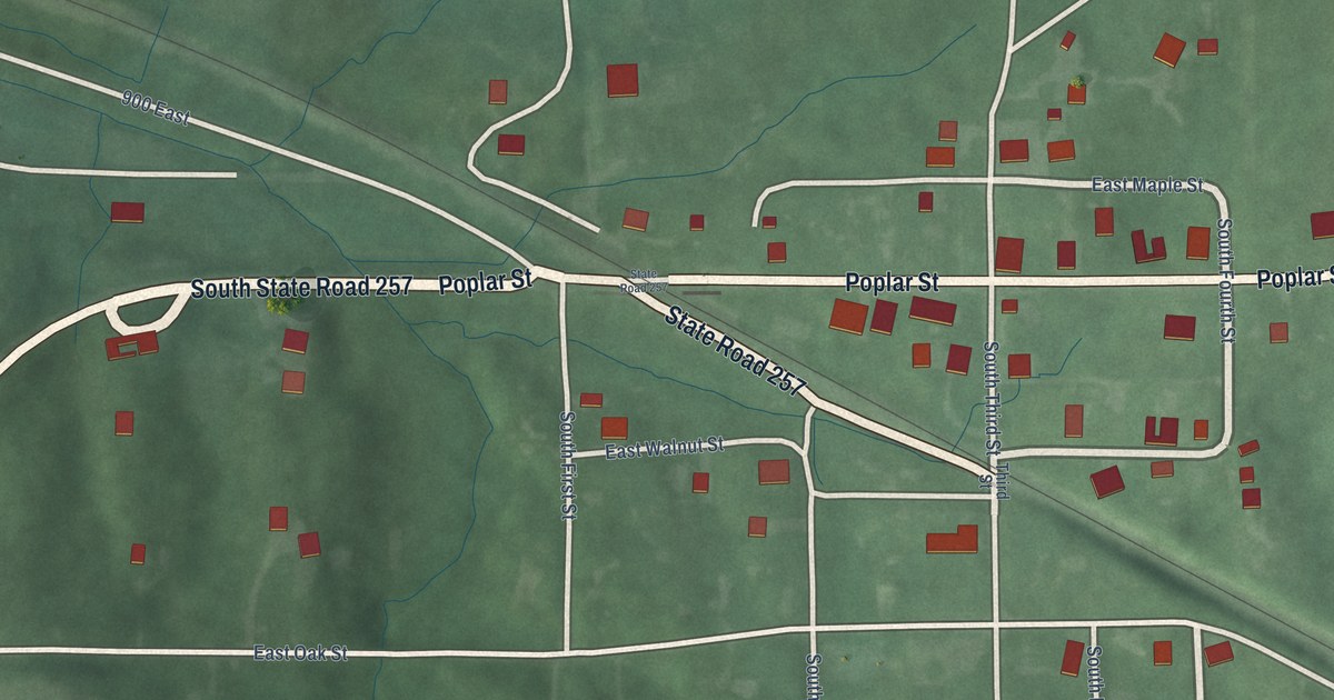 Map of Velpen, Indiana in 2026