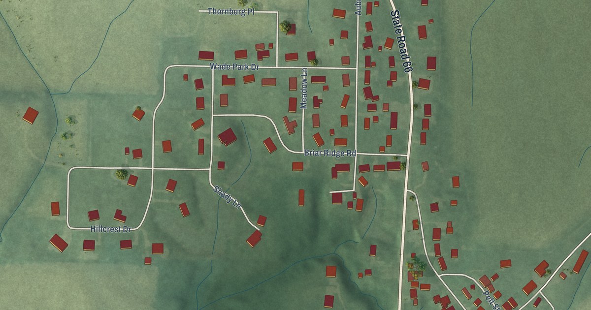 Map of Wadesville, Indiana in 2026