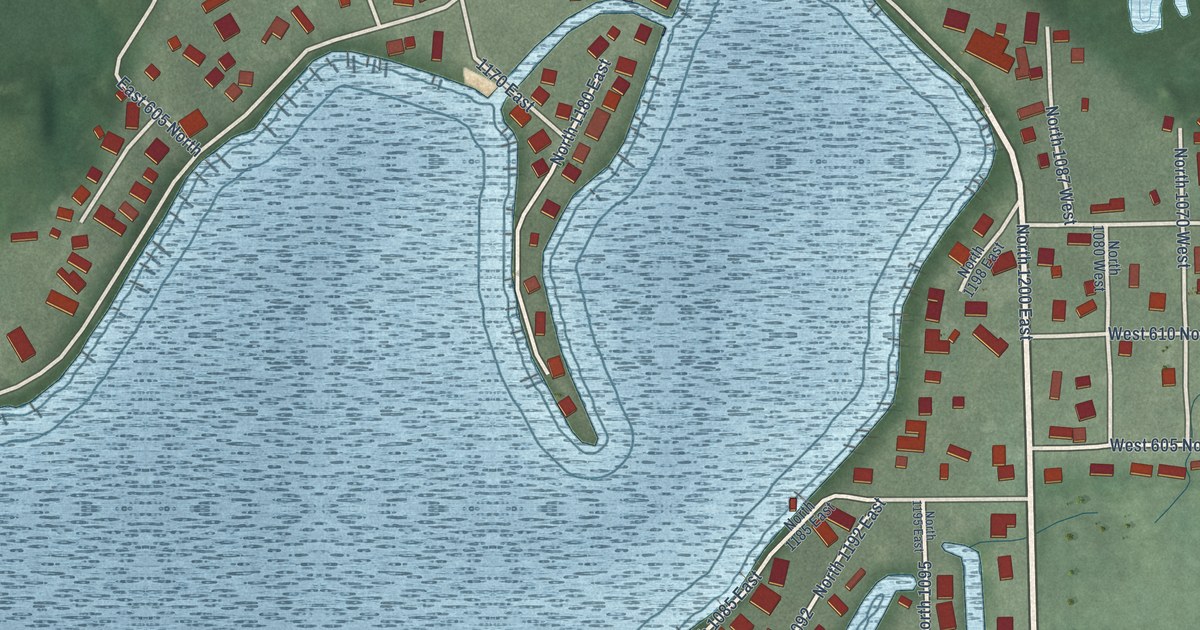 Map of Wall Lake, Indiana in 2026