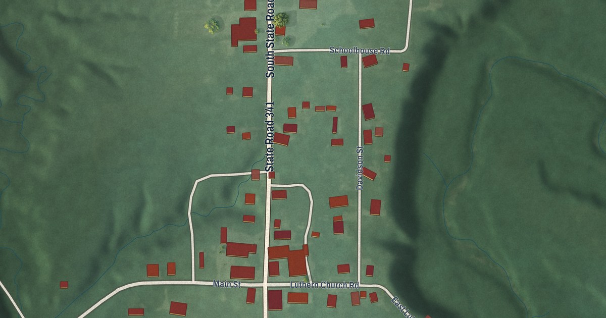 Map of Wallace, Indiana in 2026