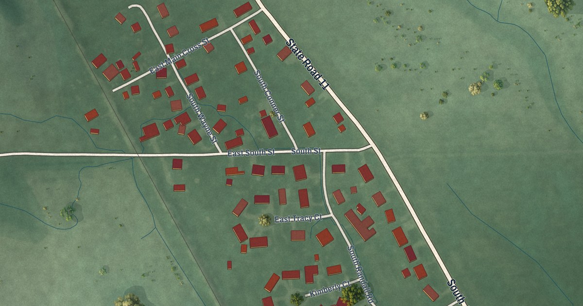 Map of Waynesville, Indiana in 2026