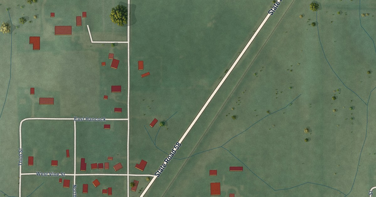 Map of Westphalia, Indiana in 2026